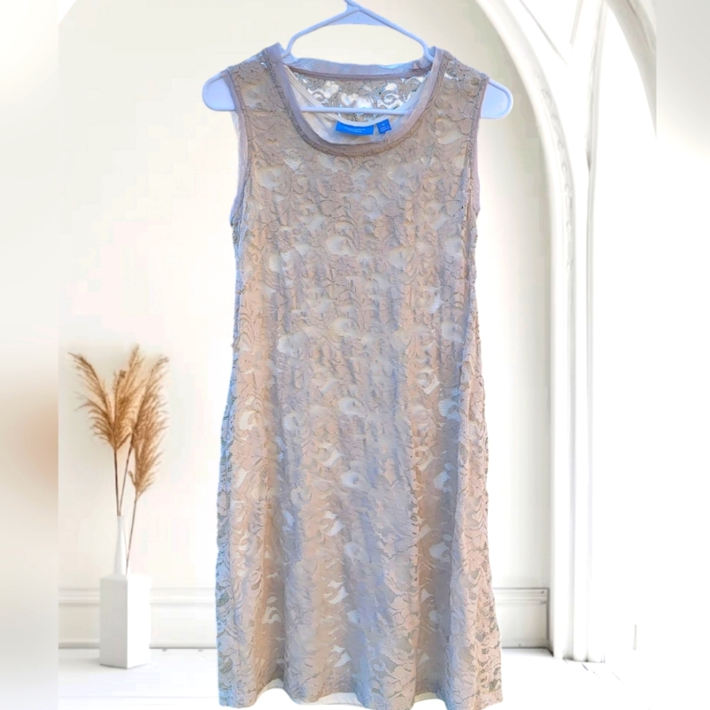 Vera Wang Eleagant Soft Lace Shift Dress